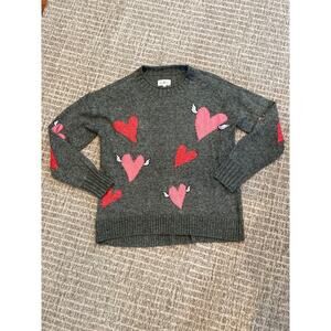 Lou & Grey Heart Sweater Sz Med